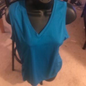 Blue workout top